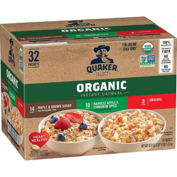 QUAKER Instant Oatmeal, 3 Flavor Variety Pack