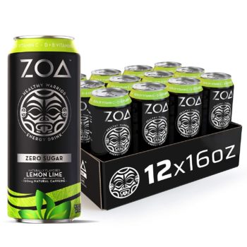 ZOA Zero Sugar Energy Drink, Lemon Lime